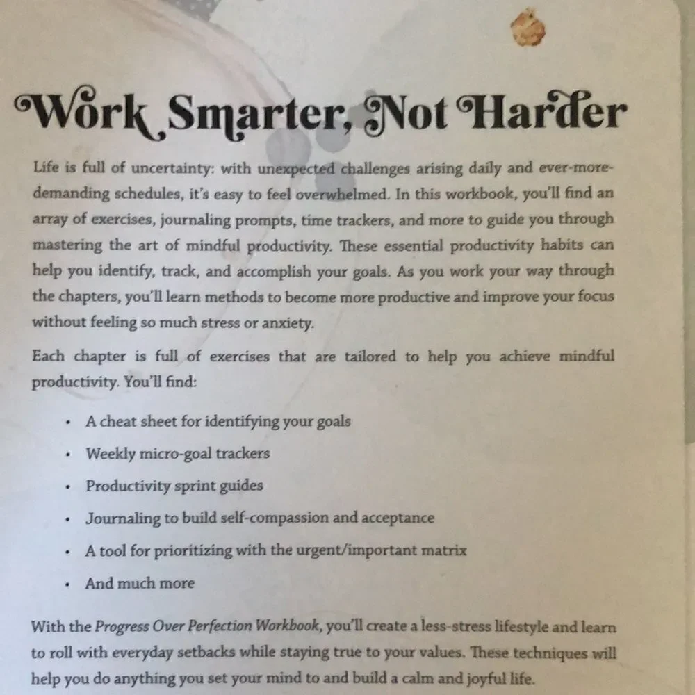 Progress over perfection book